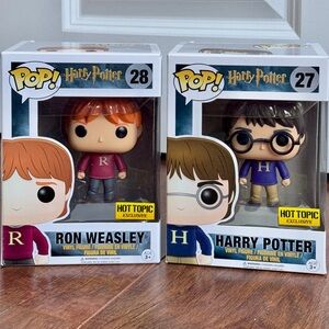 Harry Potter #27,  Ron Weasley #28 Knit Sweaters Funko Pop Figures EXCLUSIVE